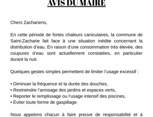 Avis du Maire