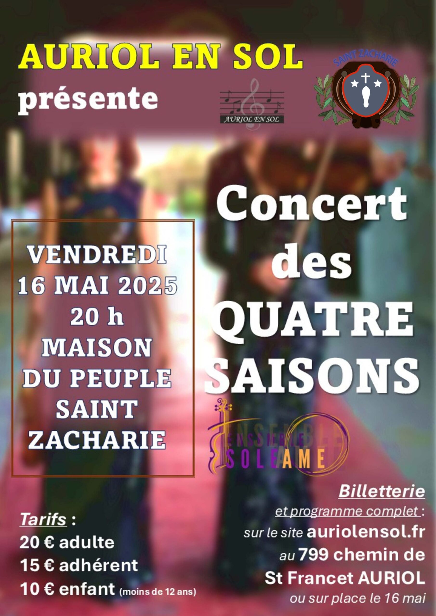 Concert les Quatre Saisons – Auriol en Sol