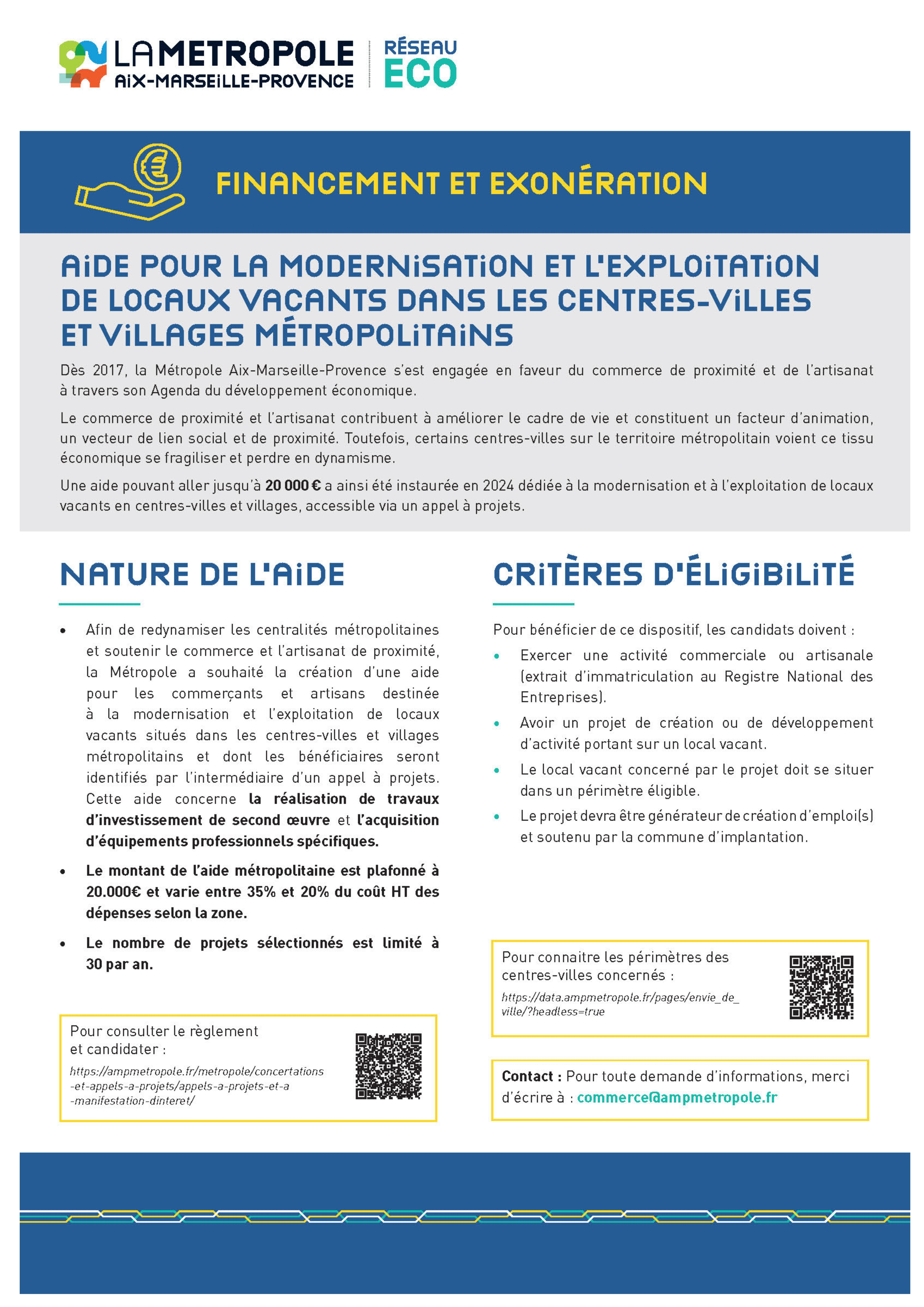 Soutien aux commerces de proximité et à l’artisanat