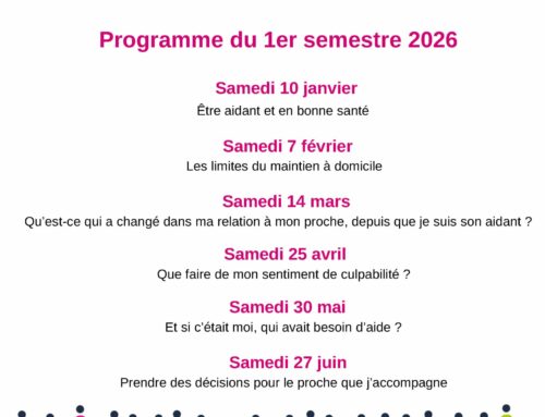 Café des aidants – Calendrier 1er semestre